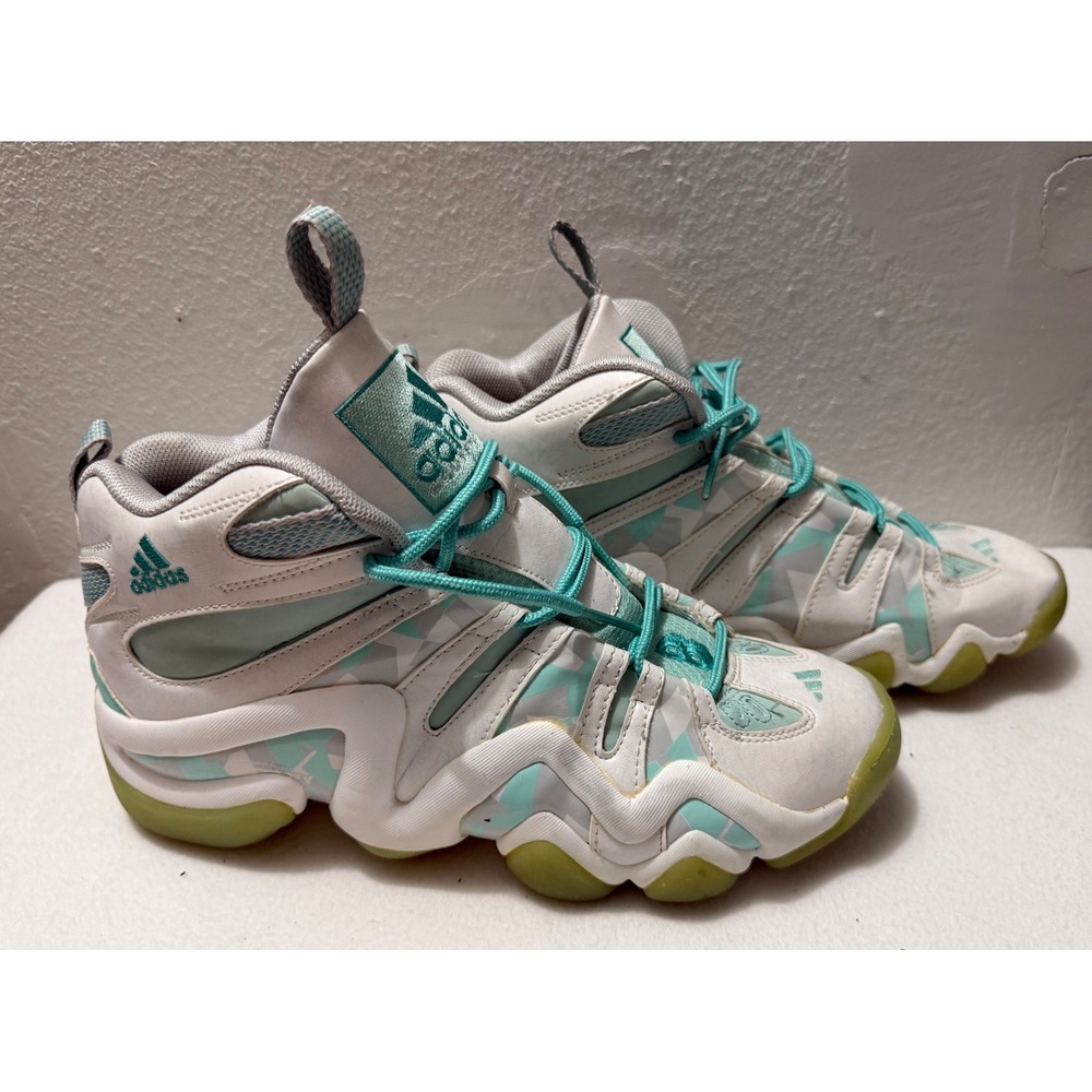 Adidas Crazy 8 Basketball Shoes Mens 10 White Teal Excellent Retro C75759